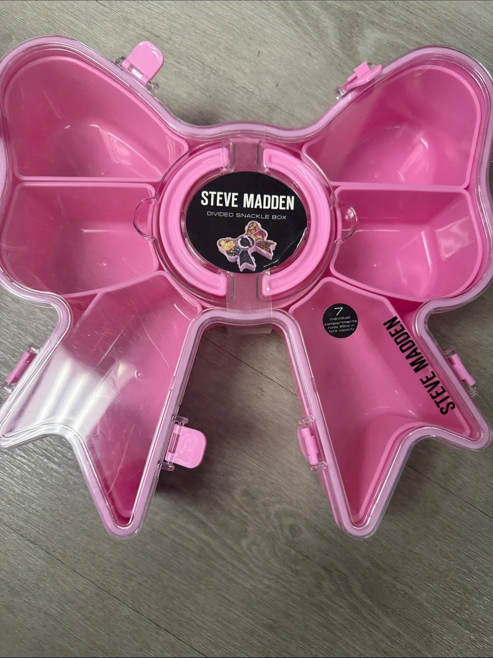 Steve Madden Pink Bow Snack Organizer